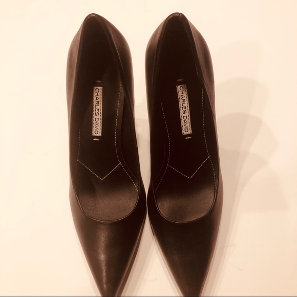 Black Charles David Pumps Size 8 1/2 - Picture 5 of 8